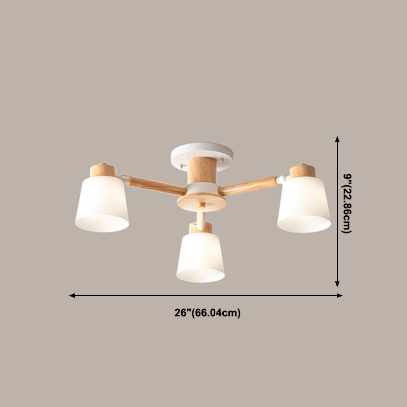 Moderne Einbauleuchten aus Holz, runde Einbaulampe in Braun für das Wohnzimmer