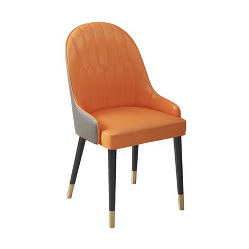 Fixed Minimalist Sintered Stone Top Kitchen Table Set of 4 Black Legs for Dining Room