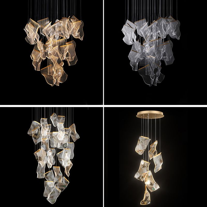 Papierhängendes Leuchten nordisch einfacher Acryldecke -Anhänger für Wohnzimmer