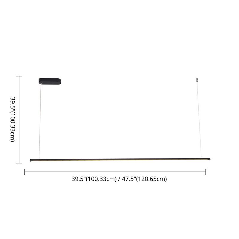 Luci di lampadari dell'isola lineare Simplicità Fissature di illuminazione del lampadario acrilico per tavolo da pranzo