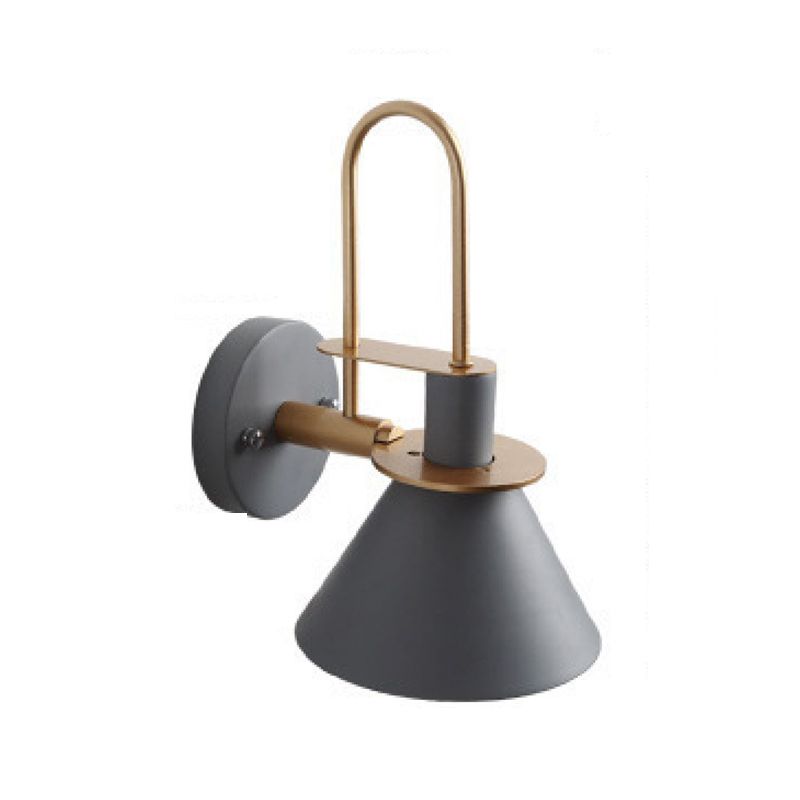 Simplicity Wall Sconce Colorful Metal Shade Wall Mounted Lamp for Dining Room