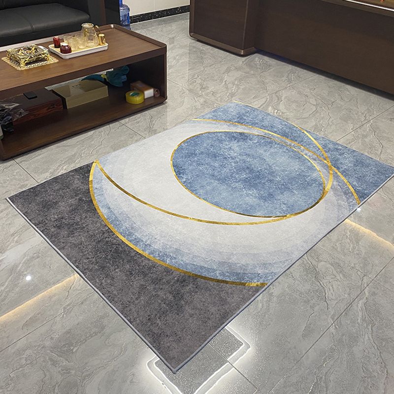 Modern Geometric Pattern Rug Creative Carpet Polyester Rug for Home Decoration