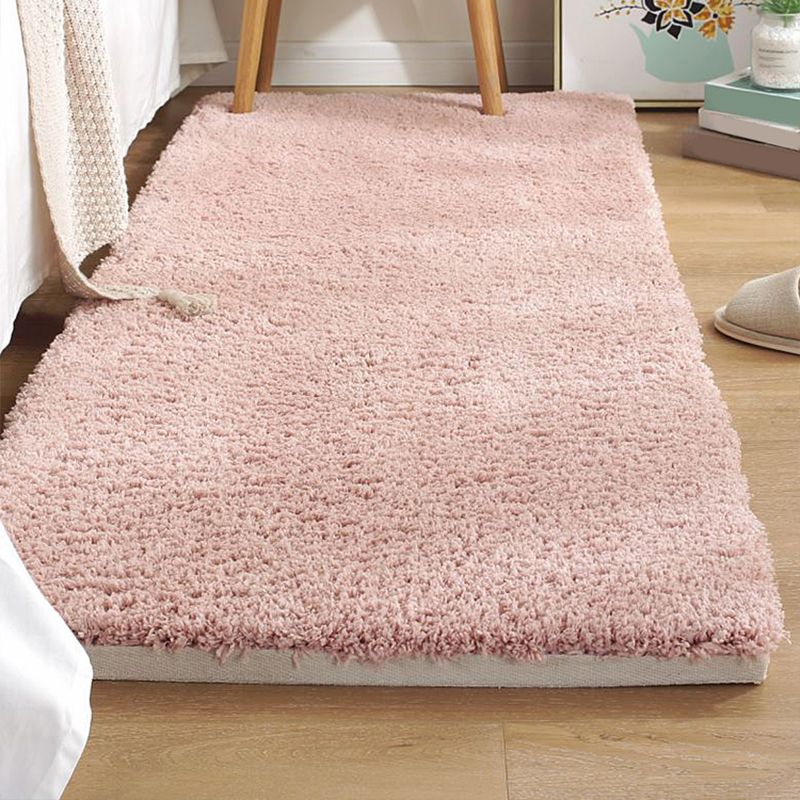 Casual Plain Rug Multi Colored Blended Area Carpet Anti-Slip Backing Machine Washable Indoor Rug for Room