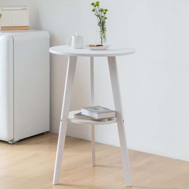 Modern Round Wood Counter Table 1/3 Pieces Bar Table Set for Cafe