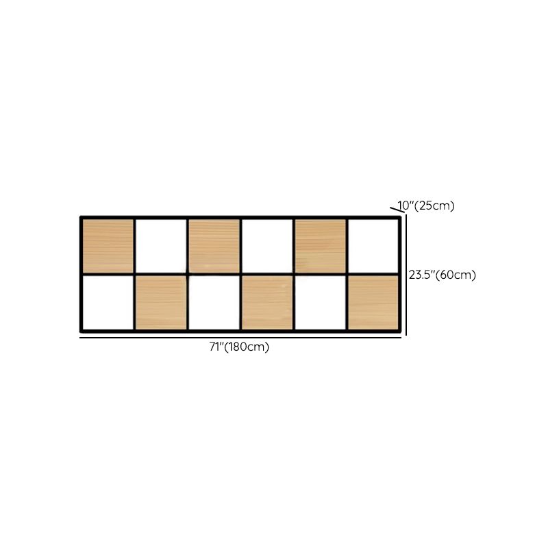 Contemporary Wooden Bookcase Floating Natural Closed Back Bookshelf