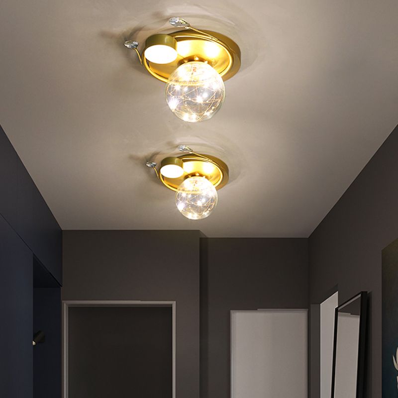 Plafonnier moderne à montage encastré Globe LED pour salon