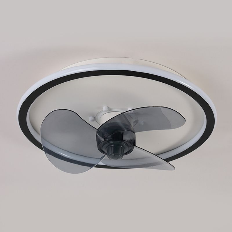 1-Light Ceiling Fan Light Modern Style Metal Ceiling Fan Lighting for Bedroom