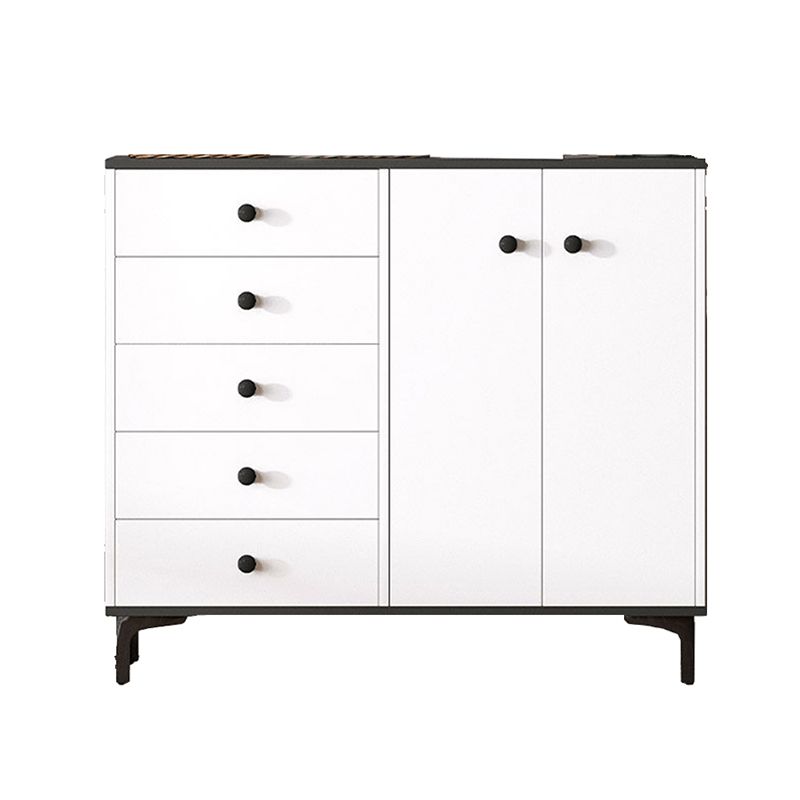 Contemporary 35.43'"Tall Wooden Chest, Rectangle Accent Cabinet with Drawers