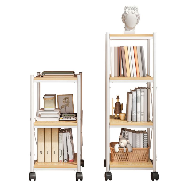 Modern Style Bookshelf Open Back Wood Bookcase for Office Use