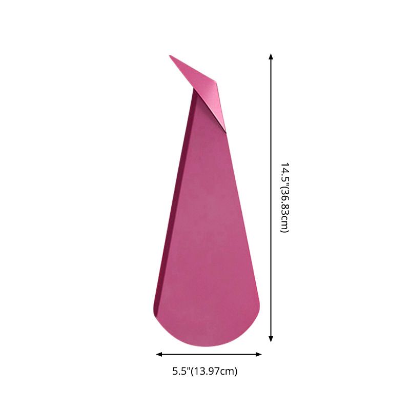 Modern Style Triangle Wall Sconce Lights Metal 1-Light Wall Mount Lamp in Pink and Blue