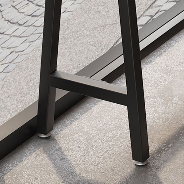 Contemporary Indoor Bar Dining Table Metal and Wood Bar Stool Table