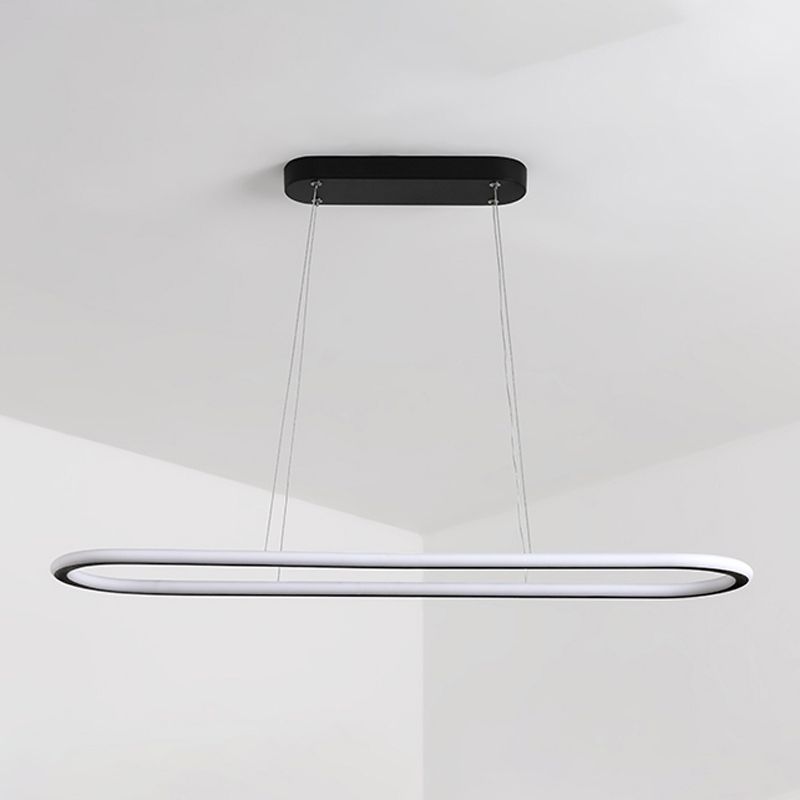 Nordic Minimalist Island Light Modern LED Pendant Lamp with Silica Gel Shade