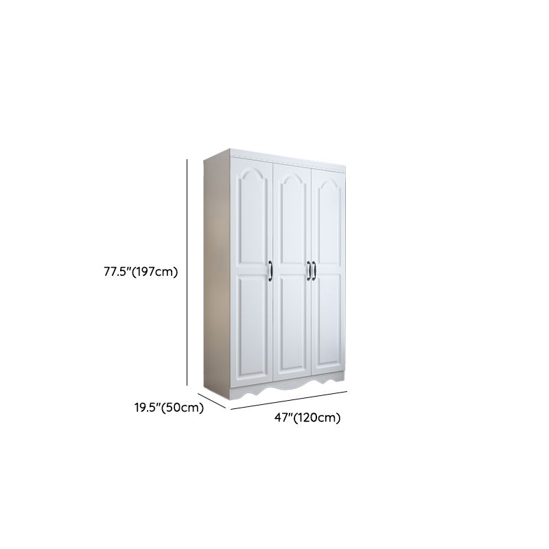 White Engineered Wood Wardrobe Closet Modern Wardrobe Armoire