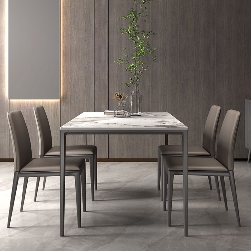 Designer Style 1/2/5/7 Pieces Dining Set Sintered Stone Top Table with Leather Chairs