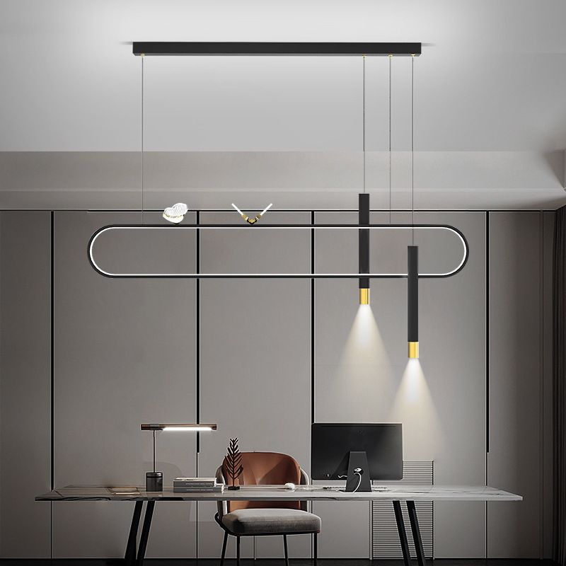 3-Light Modern Style Island Pendants Metal Pendant Lights for Dining Room