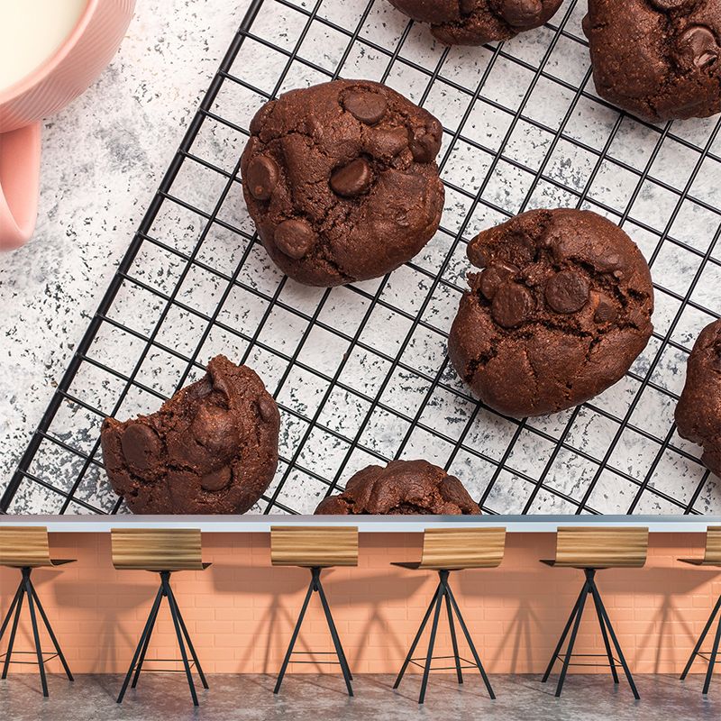 Customized Sweet Cookies Mural Wallpaper Commercial Use Decorative Restaurant
