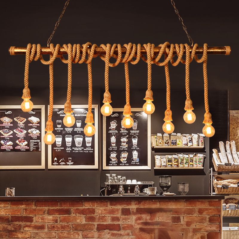 Simple Hanging Island Light Industrial Hanging Lighting Fixture for Dining Room