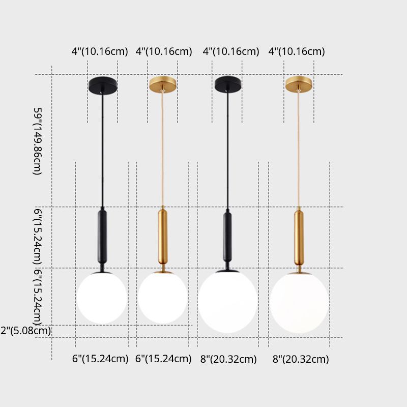 Aménagement d'éclairage de pendentif sphérique