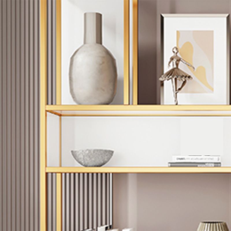 Glam Shelf Bookcase Metal Open Back Bookshelf for Study Room