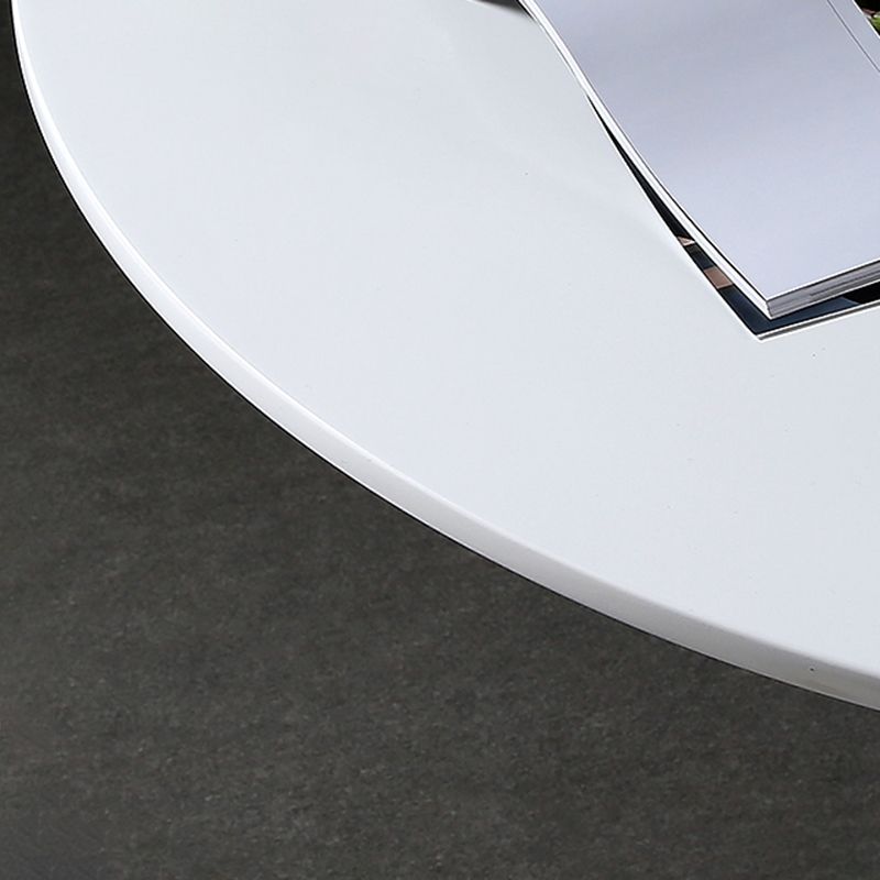 Metal Contemporary Round Dining Table Wood Top Table with Tulip