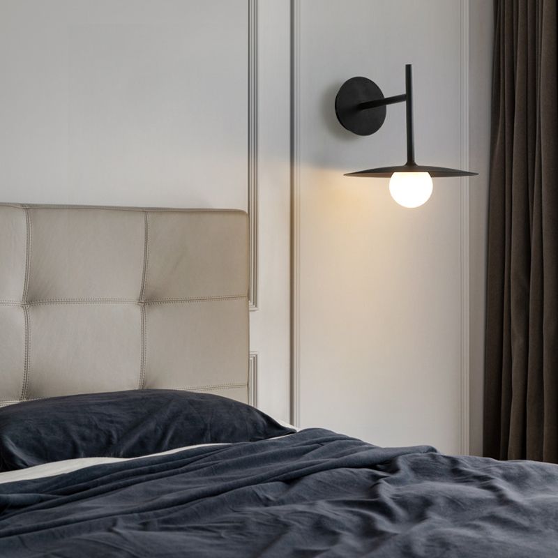 Metal Round Shape Wall Light Nordic Macarons Style 1-Light Wall Light Sconce