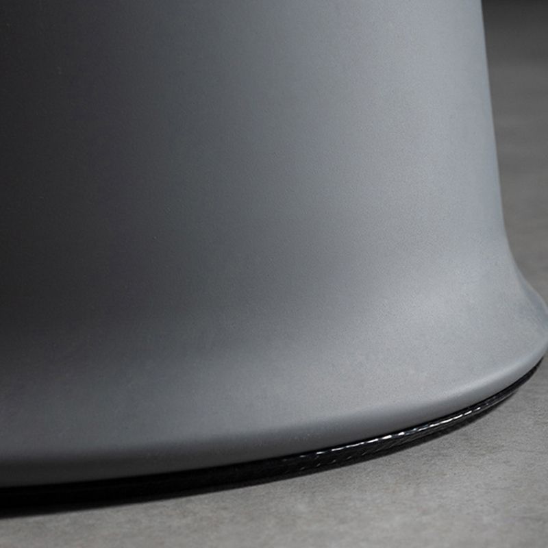 Round Wood Top Side Table 17.71" Tall Metal Pedestal End Table