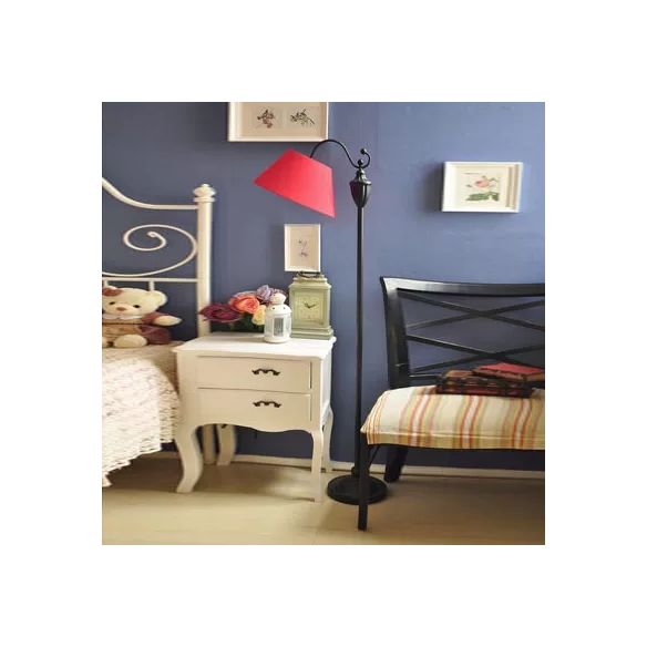 Zeitgenössischer schwarzer Basis -Stehlampenschatz Ein leichter Metallbodenlicht für Wohnzimmer