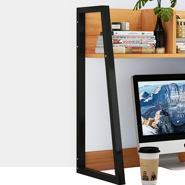 Contemporary Shelf Bookcase Metal and Wooden Book Shelf for Study Room