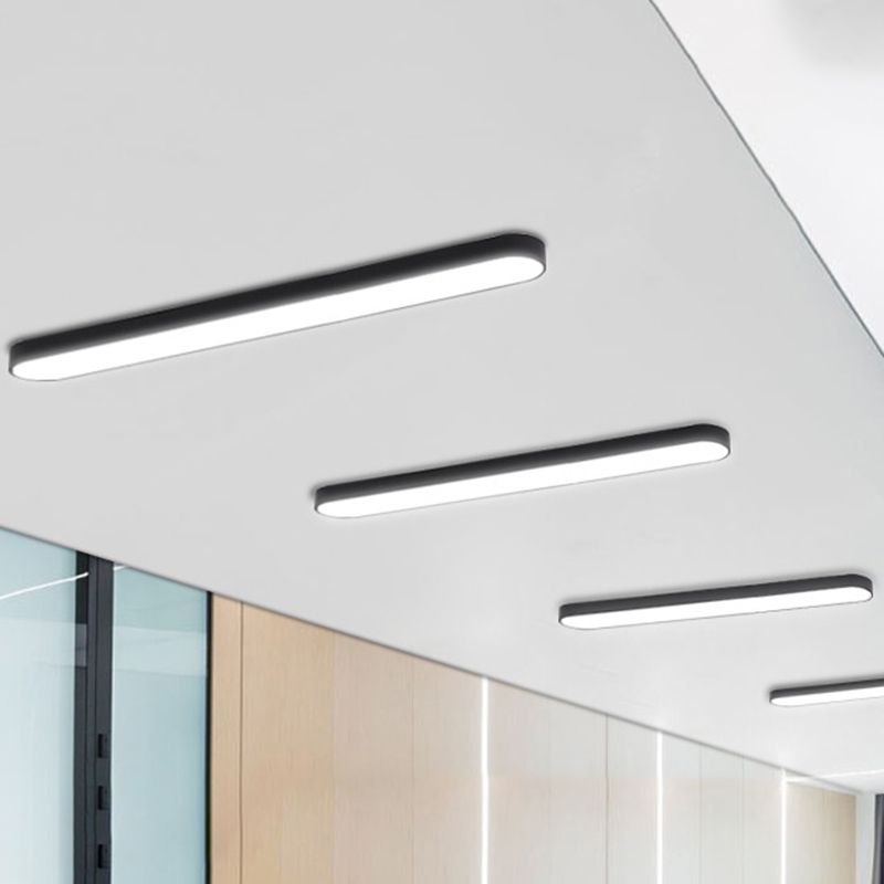 Plafonnier elliptique pour salle de réunion, plafonnier LED minimaliste en aluminium