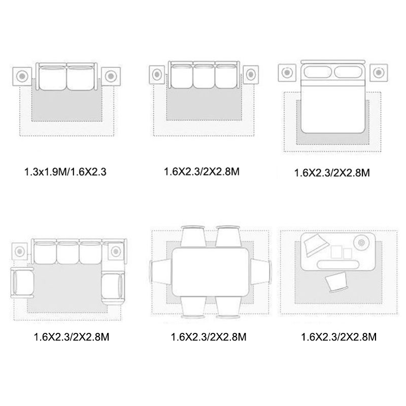 Vintage woonkamer tapijt Anrique Patroon Polyester Area Rug vlekbestendig Tapijt