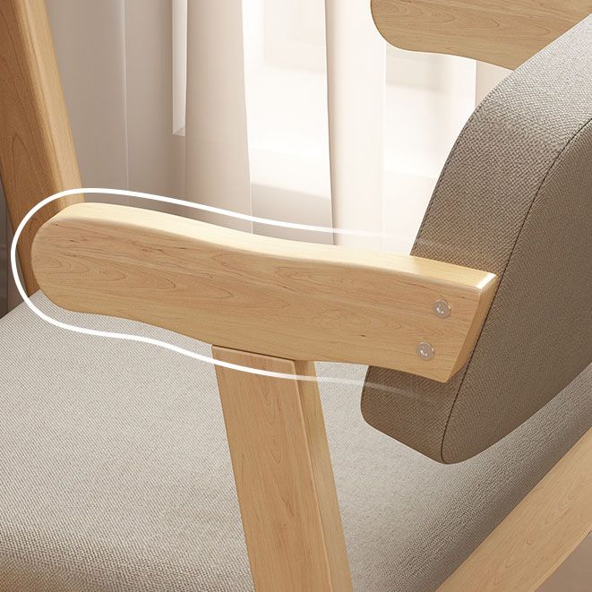 Sedia a braccio sedia a sedia aperta da pranzo contemporaneo con gambe di legno per cucina