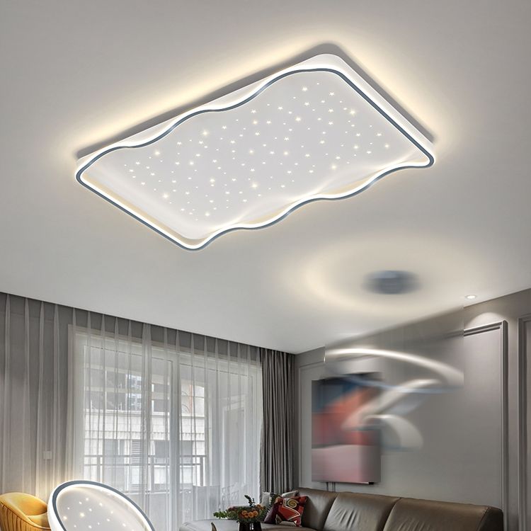 Geometrie Form LED Deckenleuchte Moderne Aluminium 1 Light Flush Mount für Halle