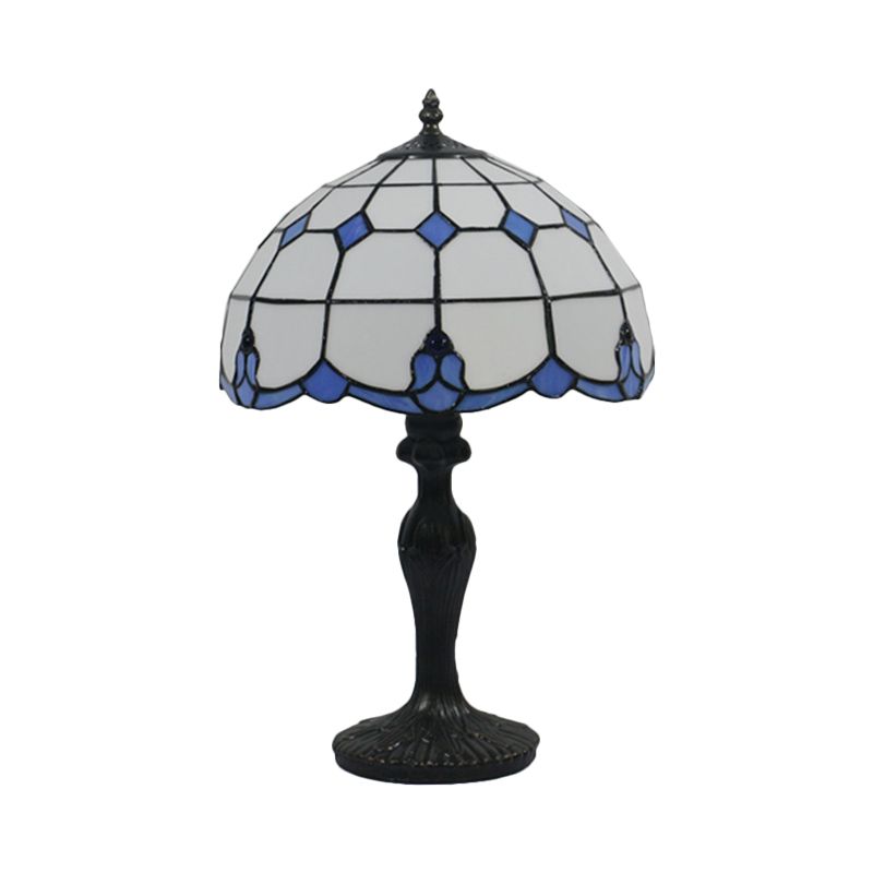 Lattice Bowl Night Light Mediterranean White Verre 1 Light Bronze Grid Mot Mot Mot Matted Desk Lighting