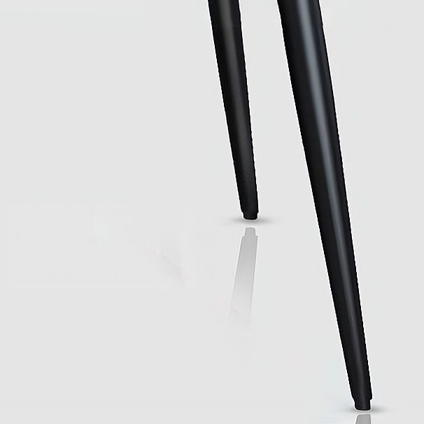 Sintered Stone Dining Table Industrial Style Black 4 Legs Base Rectangle Table for Dining Room