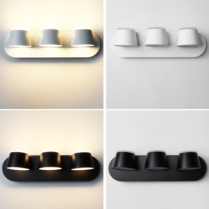 LED Flush Mount Wall Sconce with Acrylic Shade Modern Sconce Light for Living Room