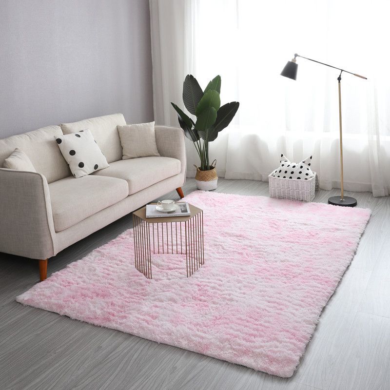 Trendy Modern Tie-dyed Indoor Rug Comfort Shag Rectangle Rug Polyester Stain Resistant Carpet for Living Room