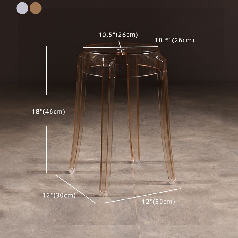 Modern Style Bar-stool Acrylic Round Counter Bar Stool for Kitchen Bar