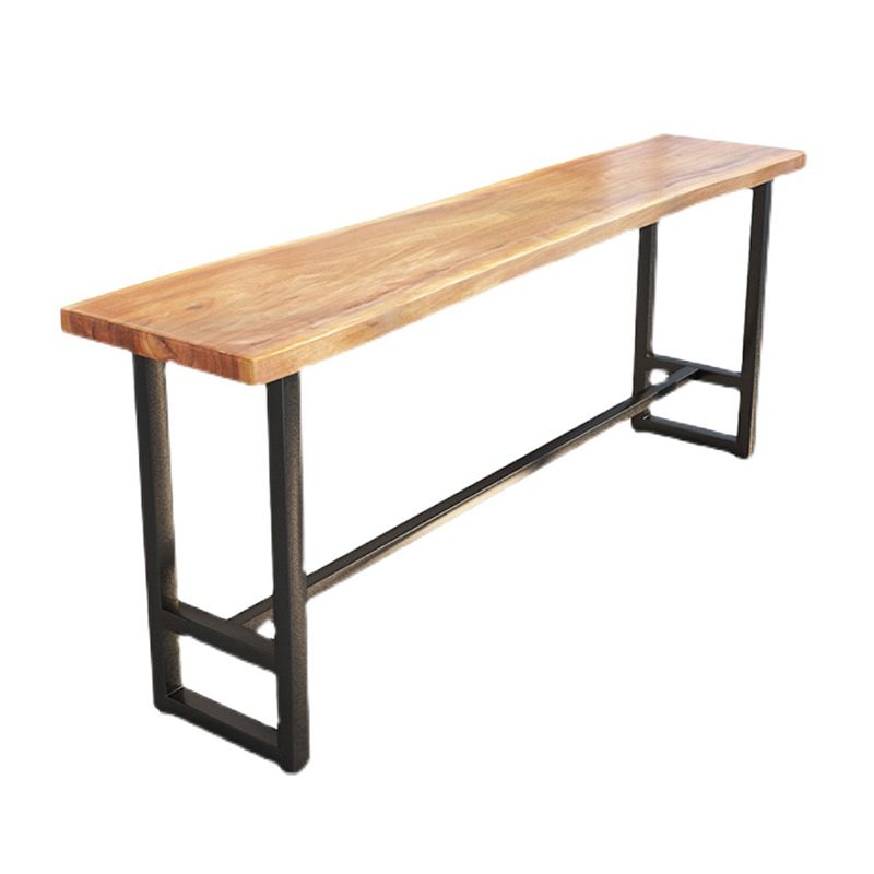 Modern 1/4/9 Pieces Bar Table Set Rectangle Pine Wood Counter Table with Backless Stools