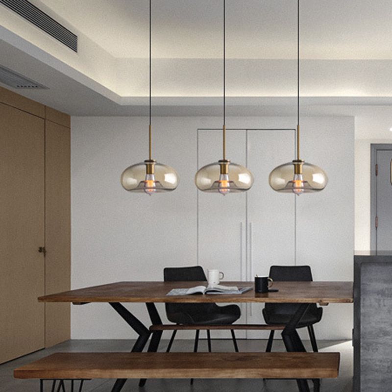 3 Lights Hanging Ceiling Lights Contemporary Glass Hanging Pendant Lights for Restaurant