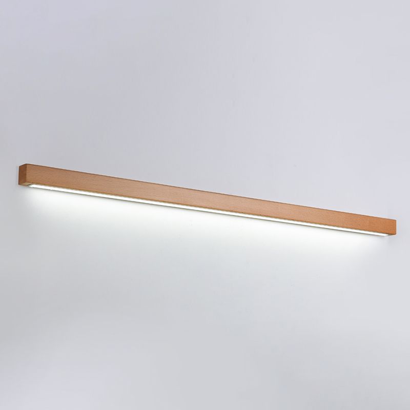 Modern Minimalist Style Linear Wall Mounted Light Fixture Wood Wall Light Sconces for Living Room