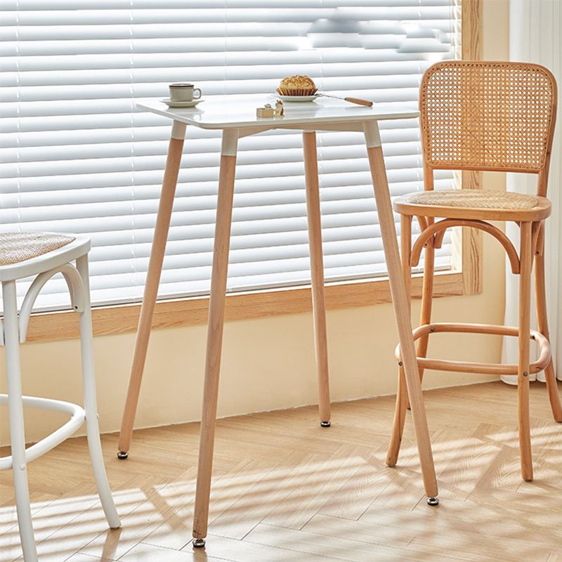 Modern Bistro Bar Table Fixed Bistro Bar Height Cocktail Table with Legs
