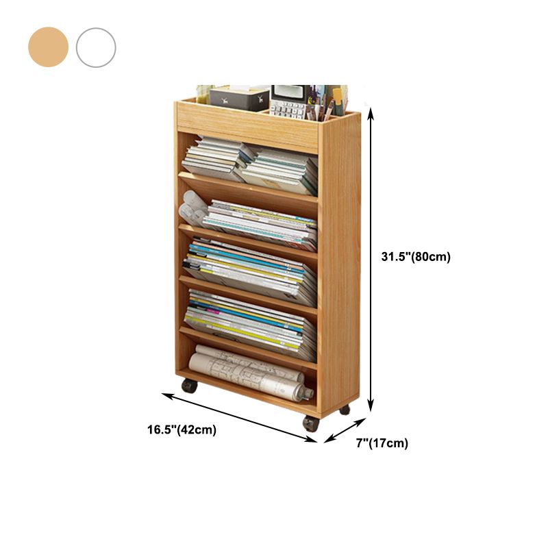 Contemporary Style Bookshelf Engineered Wood Bookcase for Office and Study Room