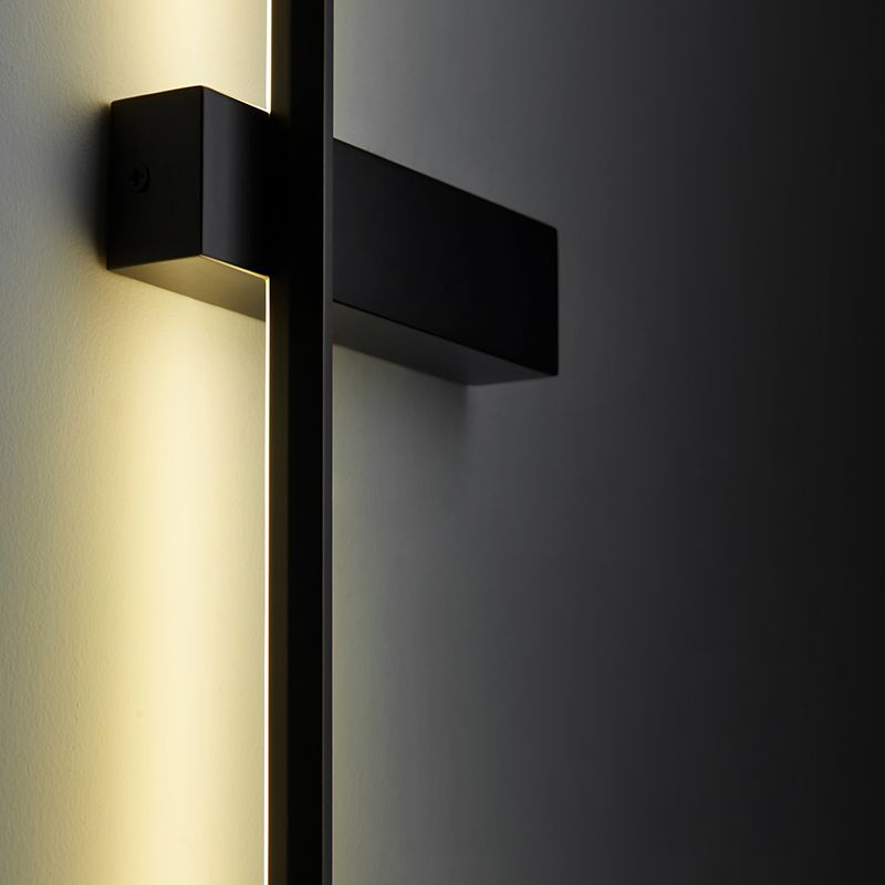 Eigentijdse stijl rechte wandverlichting armaturen metaal 1 lichte led wandmontage lamp