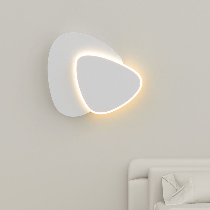 Single White Modernism Wall Mounted Sconce Statement Wall Light for Bedroom