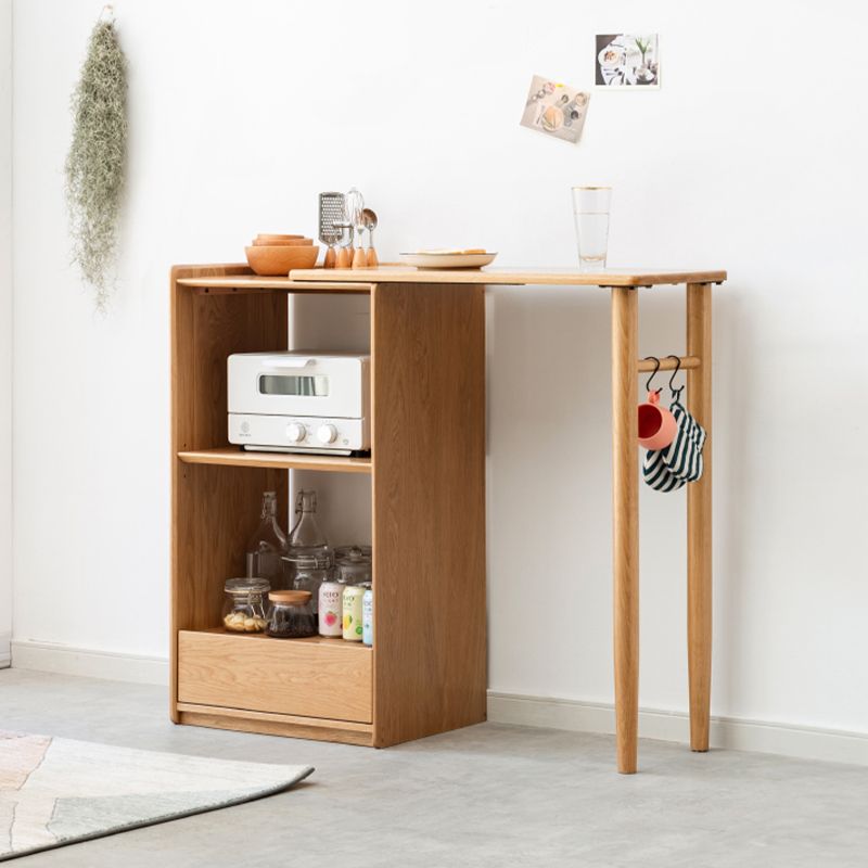 Modern Dining Table Solid Wood Dining Table for Dining Room with Storage