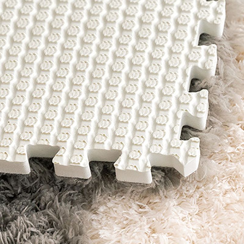 Modern Carpet Tiles Square Color Block Shag Interlocking Carpet Tiles
