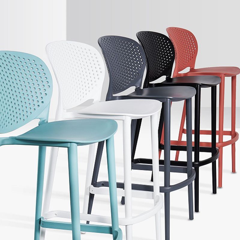 Contemporary Bar-stool Plastic Counter Bar Stool with Plastic Legs for Home