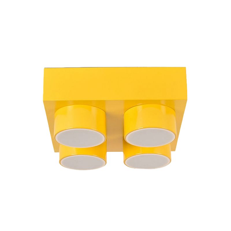 Modern Simple Flush Mount Light Rechthoek Multi-head metalen plafondlamp voor keuken