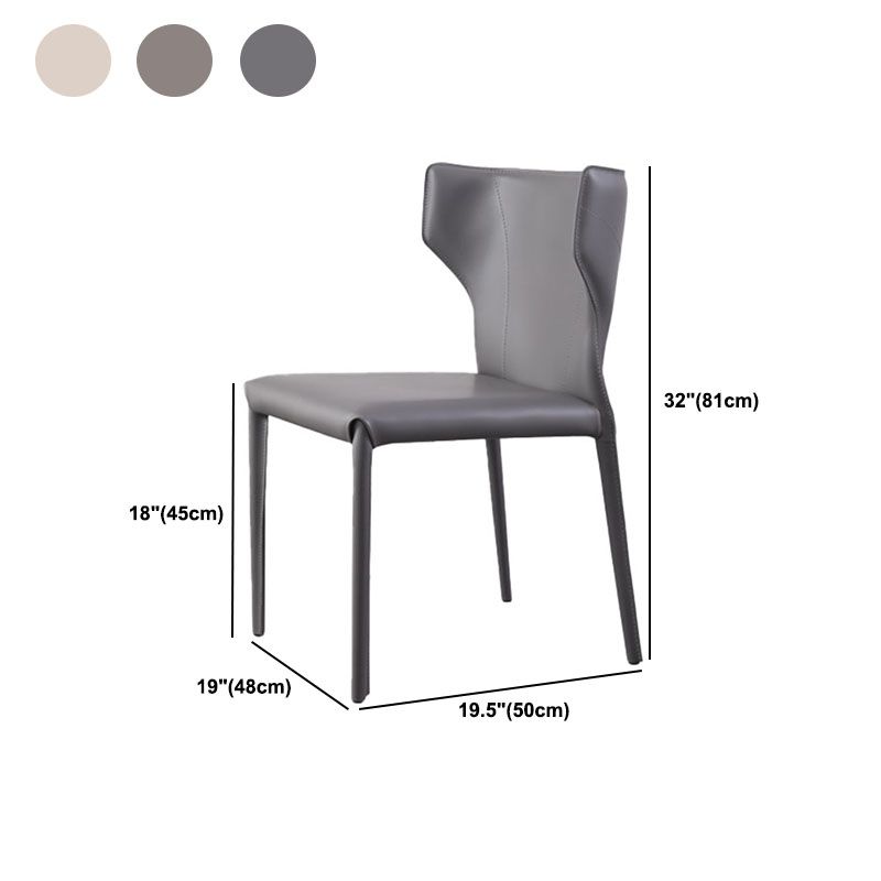 Modern Wingback Dining Chair for Kitchen Matte Finish Home Side Chair