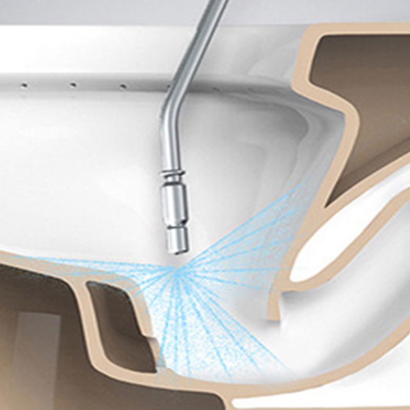 Modern Flush Toilet Floor Mounted Siphon Jet ABS Toilet Bowl